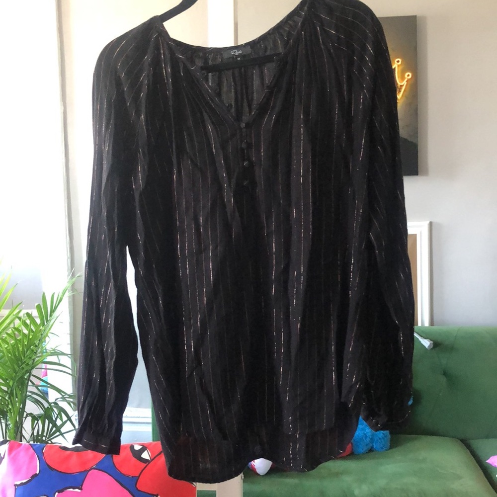 Rails Abby Glided Stripe Size M Black With Metall… - image 7
